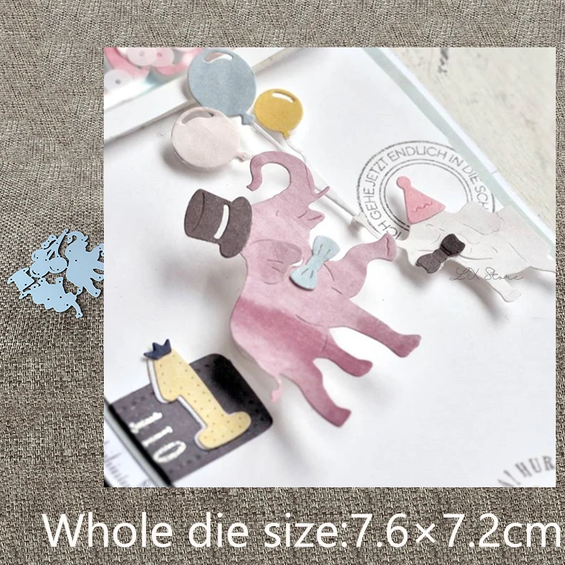 Новый дизайн металлический трафарет пресс формы шарик шляпа слон скрапбукинг