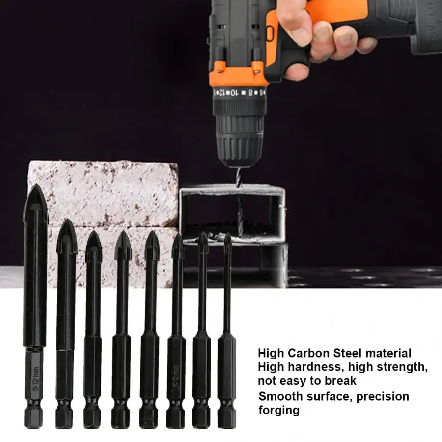 Сверла с шестигранным хвостовиком 8 шт. сверла из высокоуглеродистой стали 3 мм 4 5