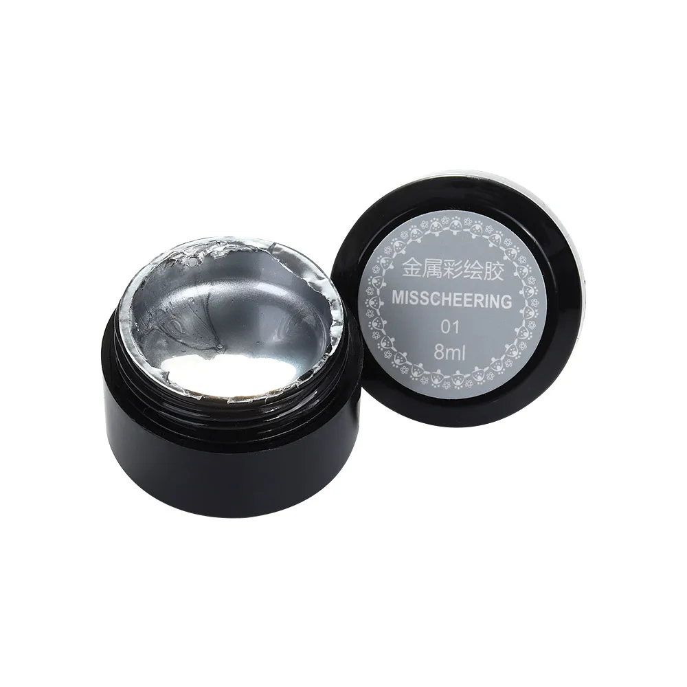 Гель для ногтей с металлическим эффектом розовое золото серебро УФ светодиодная