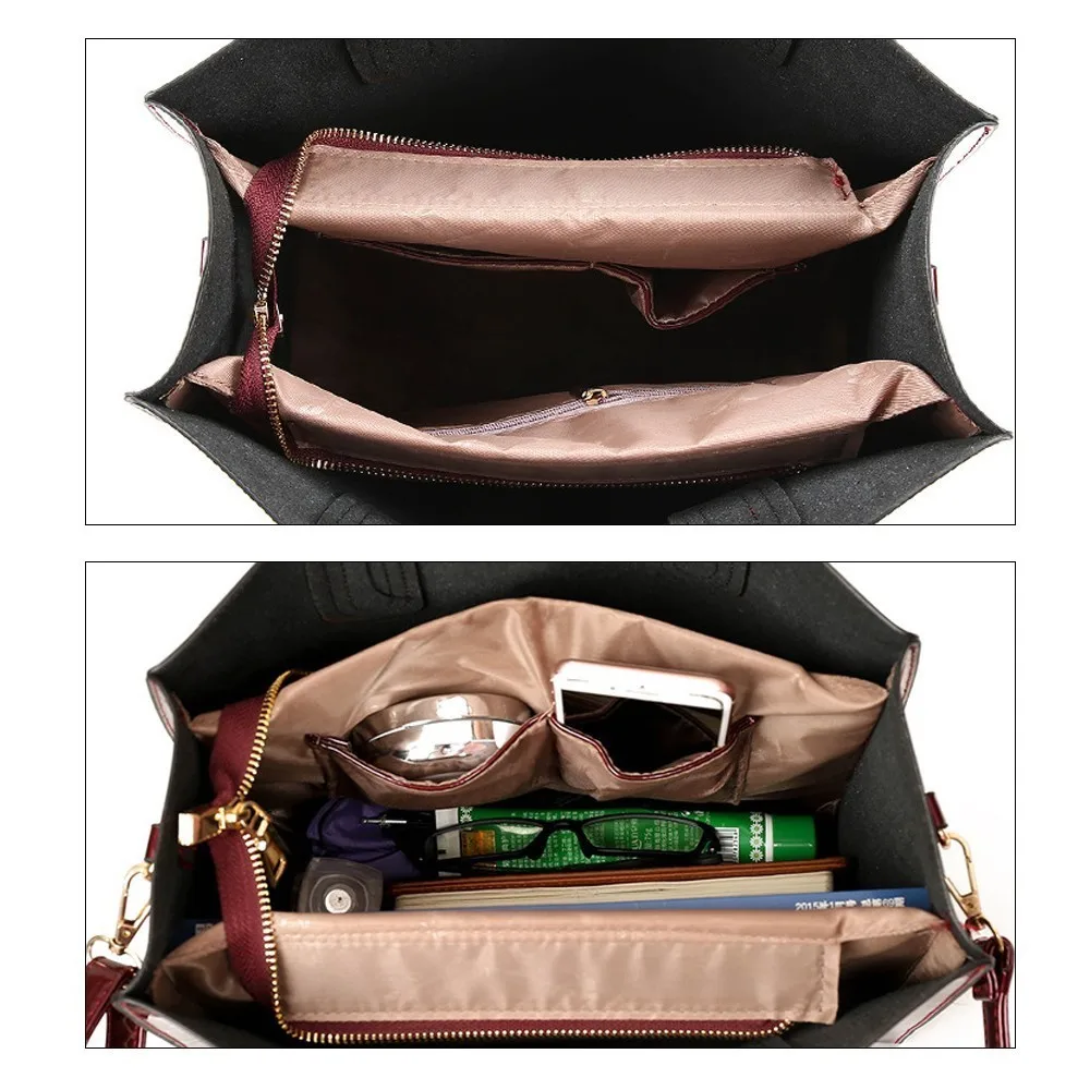 Herald Fashion яркие однотонные женские сумки из лакированной кожи Женские Простые