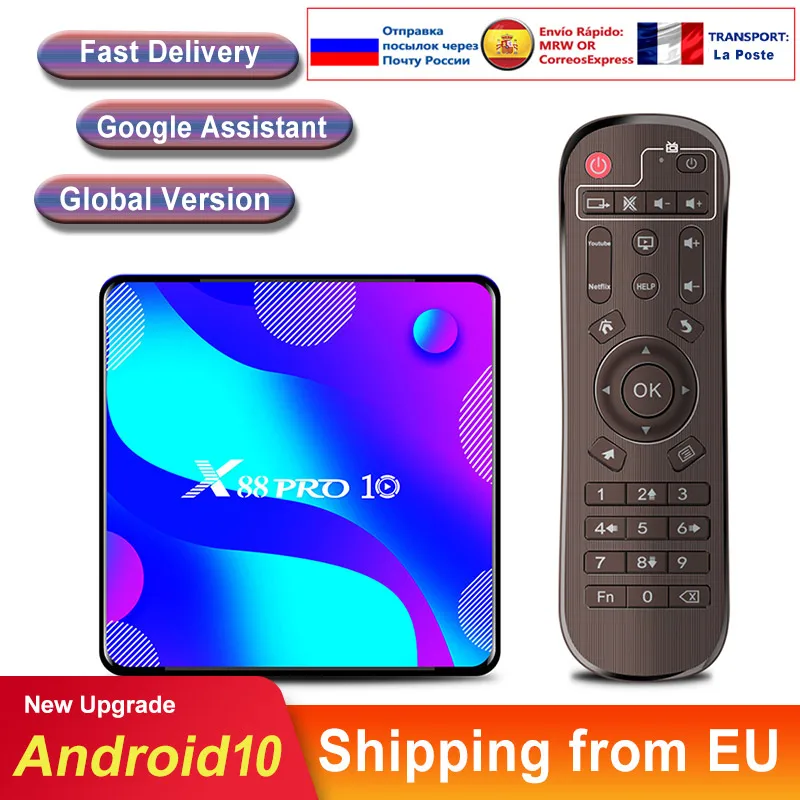 

2020 Smart TV BOX android 10 X88 RRO 10 RK3188 4K Dual Wifi BT Media player Fast Smart android TV box Set top box vs h96 IPTV