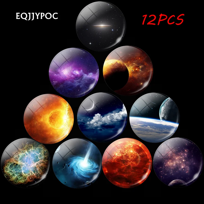 12 шт./компл. магнит на холодильник в виде туманности, стеклянный купол, Галактический астрофил, держатель для заметок, магнитная наклейка на холодильник, украшение для дома
