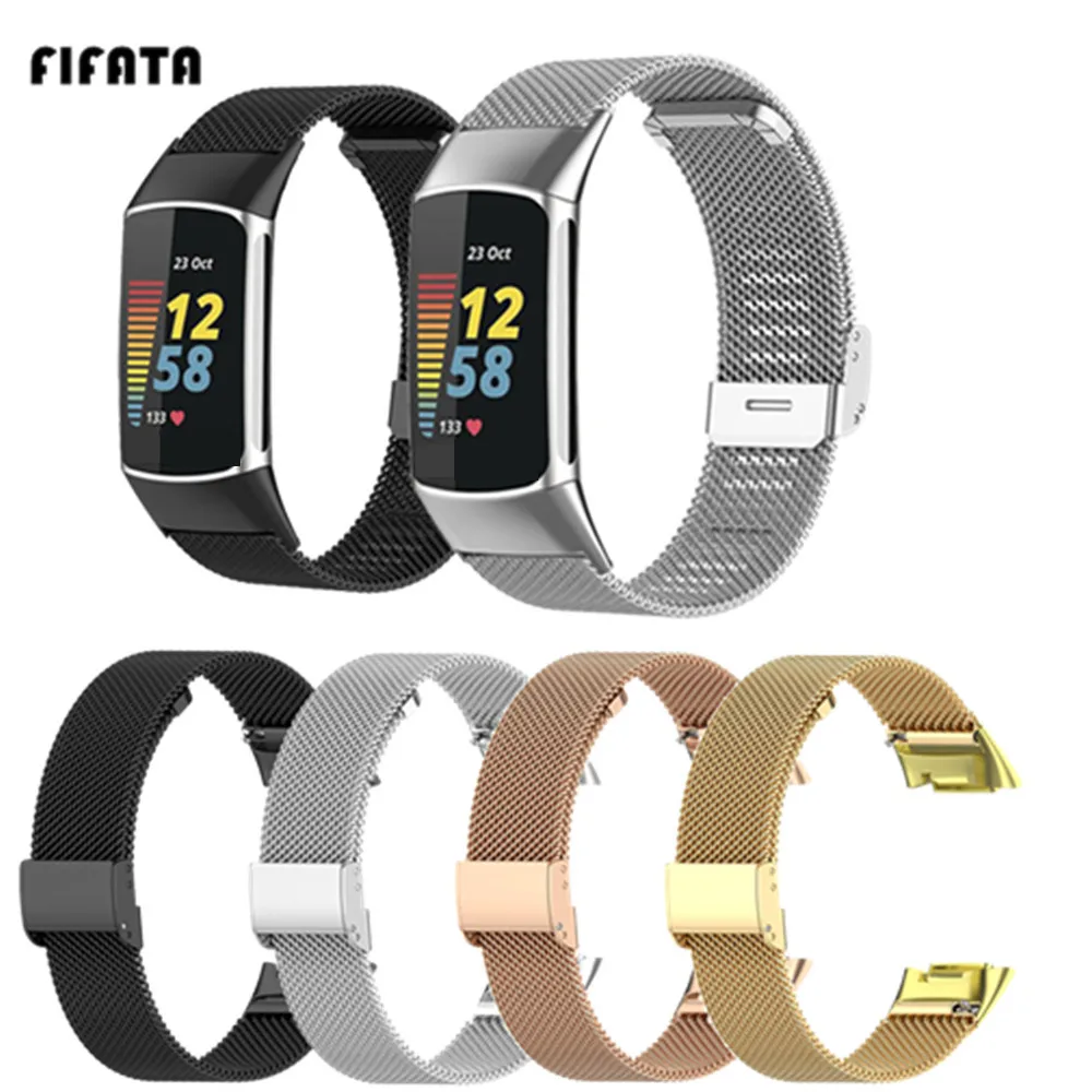 

Stainless Steel Bracelet For Fitbit Charge 5 Metal strap Replacement Watch Band For Fitbit Charge5 smartwatch Wristband correa