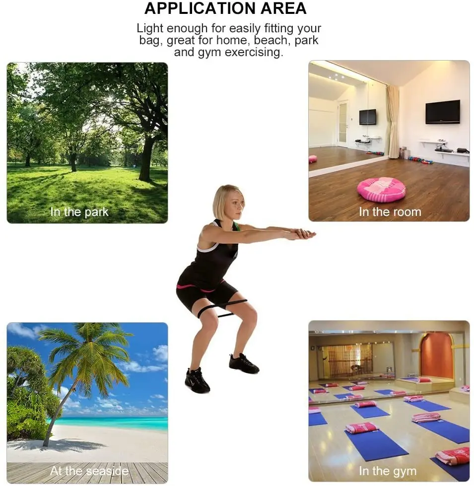 5 цветов Йога Сопротивление резинок для дома и улицы Фитнес оборудование Пилатес