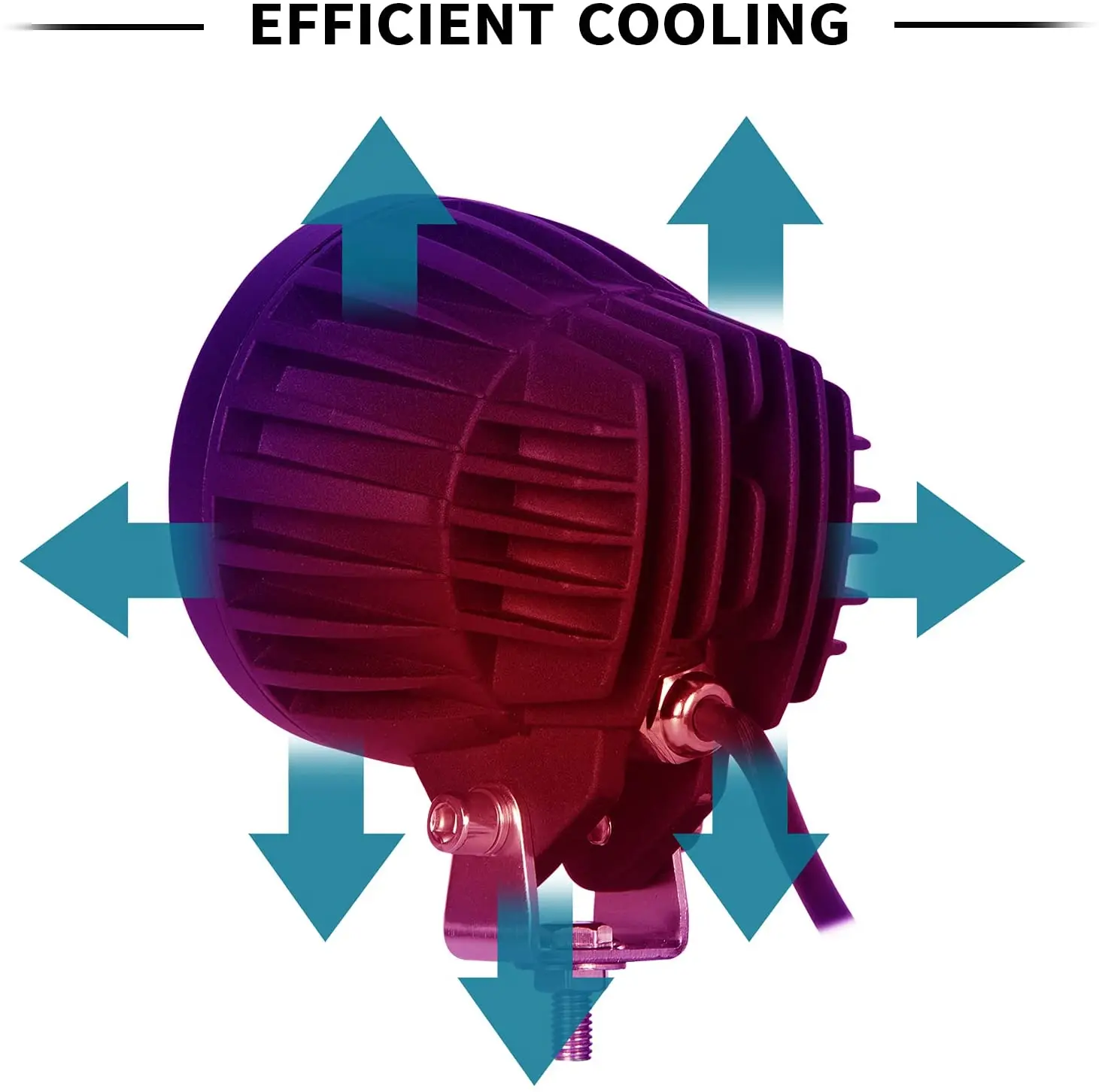 للبيع الأصفر بقعة Led القرون 4 بوصة 50 واط مستديرة العمل القيادة على الطرق الوعرة الضباب مكعب ضوء بار للدراجات النارية UTV شاحنة قارب SUV جرار ATV