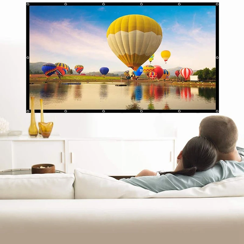 Складной 60 дюймов 3D HD проектор Sn 16:9 анти Crease Проекционные фильмы для домашнего