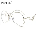 Оправа для очков JASPEER в стиле стимпанк для мужчин и женщин, металлическая оправа, однотонные модные очки в стиле панк с прозрачными линзами
