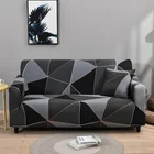 Чехлы для диванов, эластичные, черные, геометрические, плед-чехол для дивана, 1234 мест