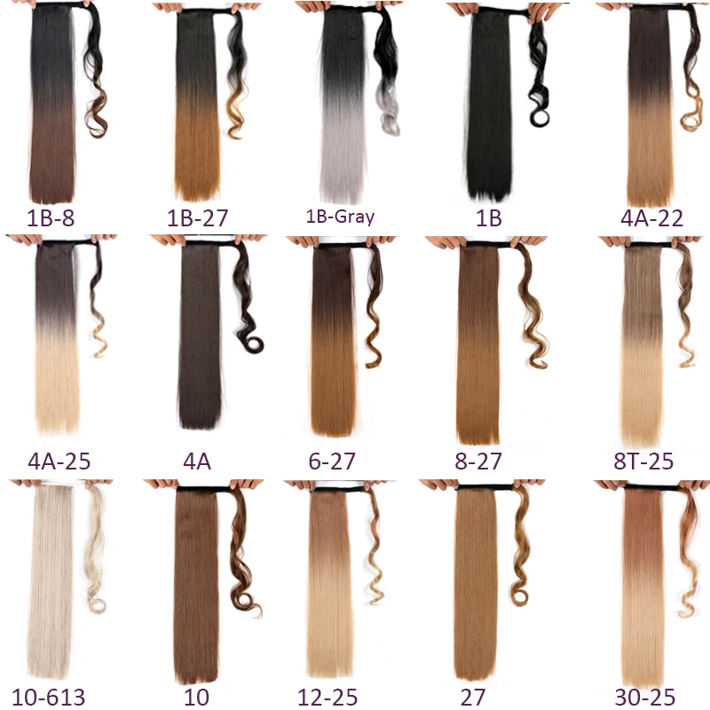 22-Дюймовый искусственный хвост пони Ombre с клипсой для длинных искусственных волос кудряшкой искусственное продление пони быстро закрепляется Msglamor.