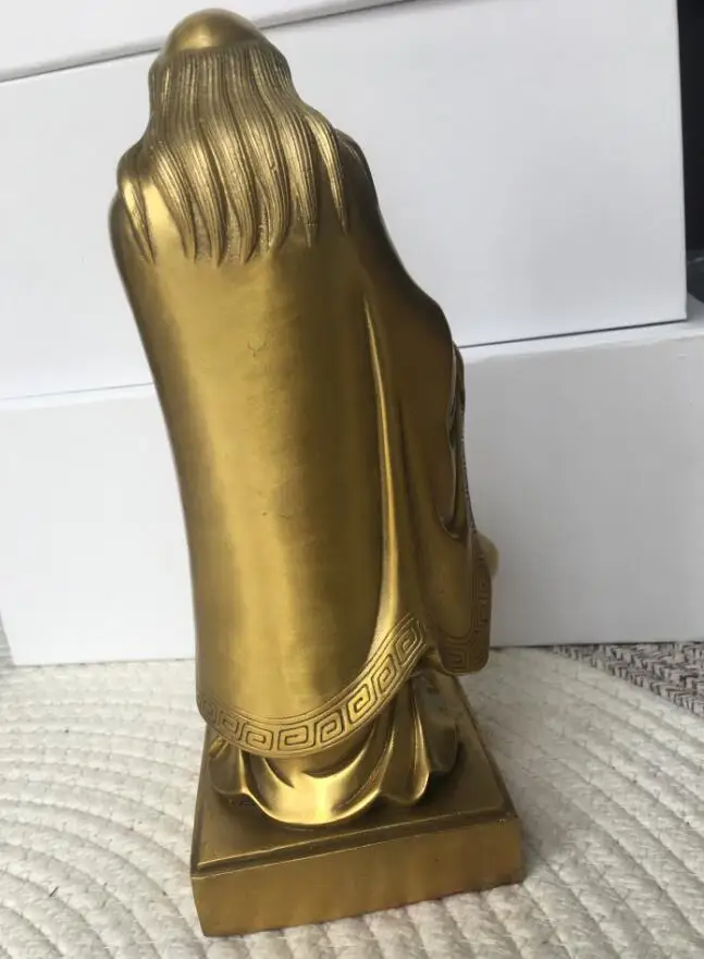 Бесплатная доставка 23 см 9 дюймов Китай бронзовая позолота этика мораль тианзун