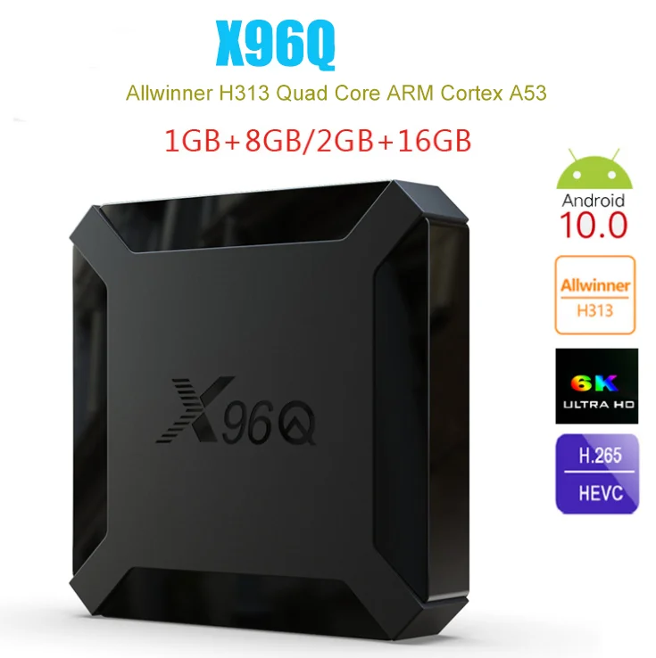 Приставка Смарт ТВ X96Q Android 10 0 Allwinner H313 4 ядра 2 ГГц Wi Fi 4K|ТВ-приставки и медиаплееры| |