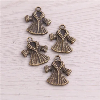 Antique Bronze Сладкий колокол 30 шт. 4 стиля продукт два цвета дамское пальто Дамское Платье подвески ювелирные изделия из металла маркировка - Окраска металла: Antique Bronze