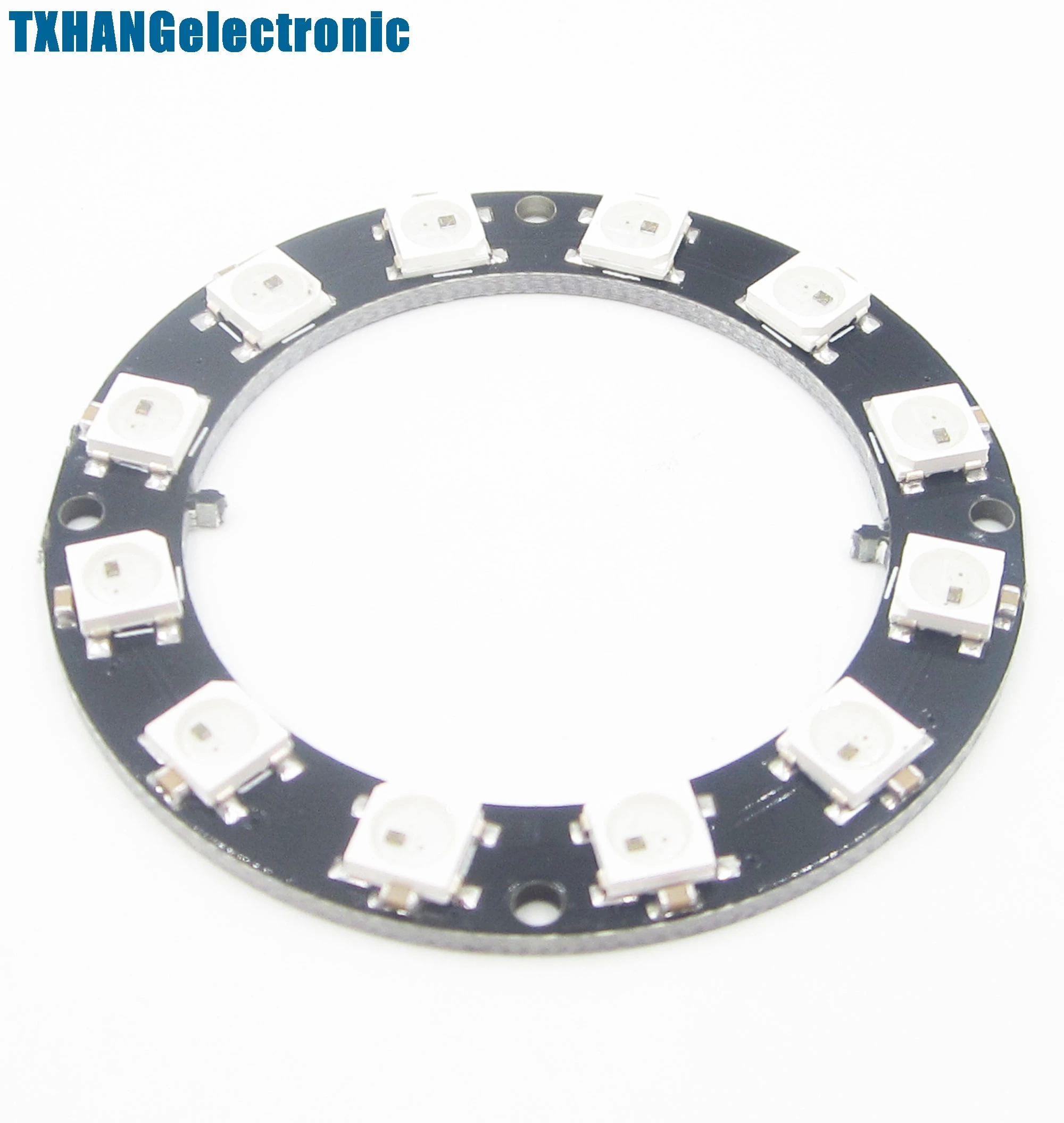 

RGB LED Ring - 12 x WS2812 5050 RGB LED with Integrated Drivers TOP
