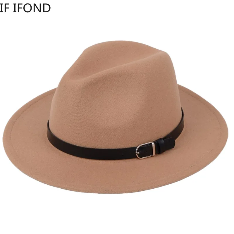 

Classic British Fedora Hat Men Women Imitation Woolen Winter Felt Hats Fashion Jazz Hat Chapeau Wholesale