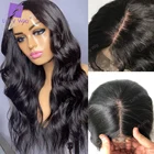 Парик из волнистых человеческих волос, бразильские волосы Remy 5X5, парики из искусственной кожи на шелковой основе, без клея, плотность 200 для черных женщин, предварительно выщипанные LUFFY