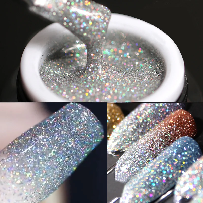 

Laser Kaleidoscope Nail Polish Gel Supper Flash Reflective Symphony Diamond Broken UV LED Universal Nail Gel Polish Varnish