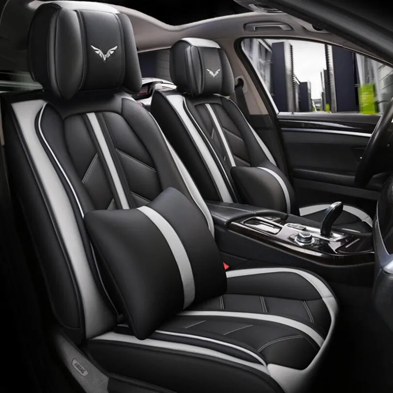 (Спереди и сзади) Специальные кожаные чехлы на автомобильные сиденья для Suzuki Swift