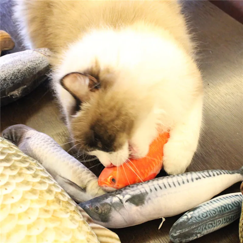 Творческие игрушки для кошек Catnip игрушки для котят кошка игрушечная рыба плюшевые рыбы куклы интерактивный подушка для домашних животных игрушки-Жвачки для Одежда для домашних животных DM126