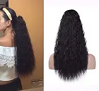 Синтетические вьющиеся волосы Лидия, 20-24 дюйма, с двумя пластиковыми гребнями для наращивания хвостиком, доступны все цвета