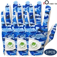leather breathable anti slip golf gloves men left hand right all weather grip soft golf gloves with ball marker drop shipping