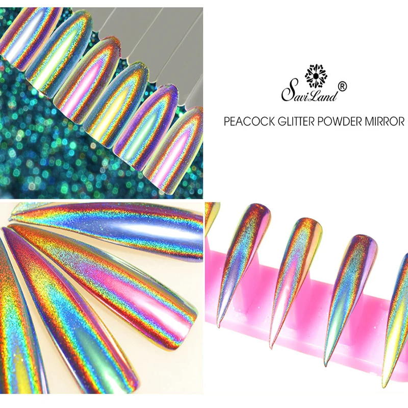 12 цветов супер блестящий 0 2 г лазер Павлин пудра Хамелеон голографический