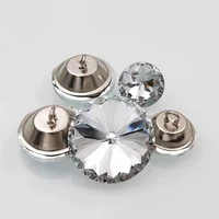 50pcslot rhinestone crystal buttons 18mm 25mm glass rhinestone button for clothing headboard sofa craft sewing accessories