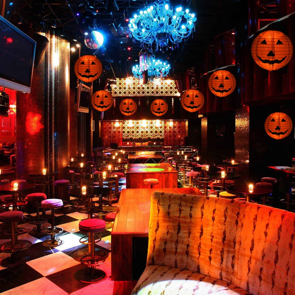 Хэллоуин Бумага Тыква Висячие Фонари DIY Праздничная декорация для вечеринки