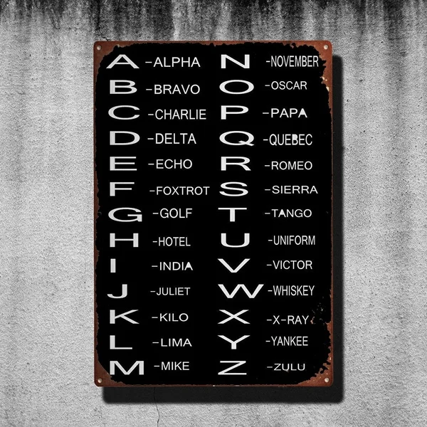 

Металлический знак фонетический плакат с алфавитом Ретро винтажный жестяной знак Бар Паб домашний металлический постер Настенный декор