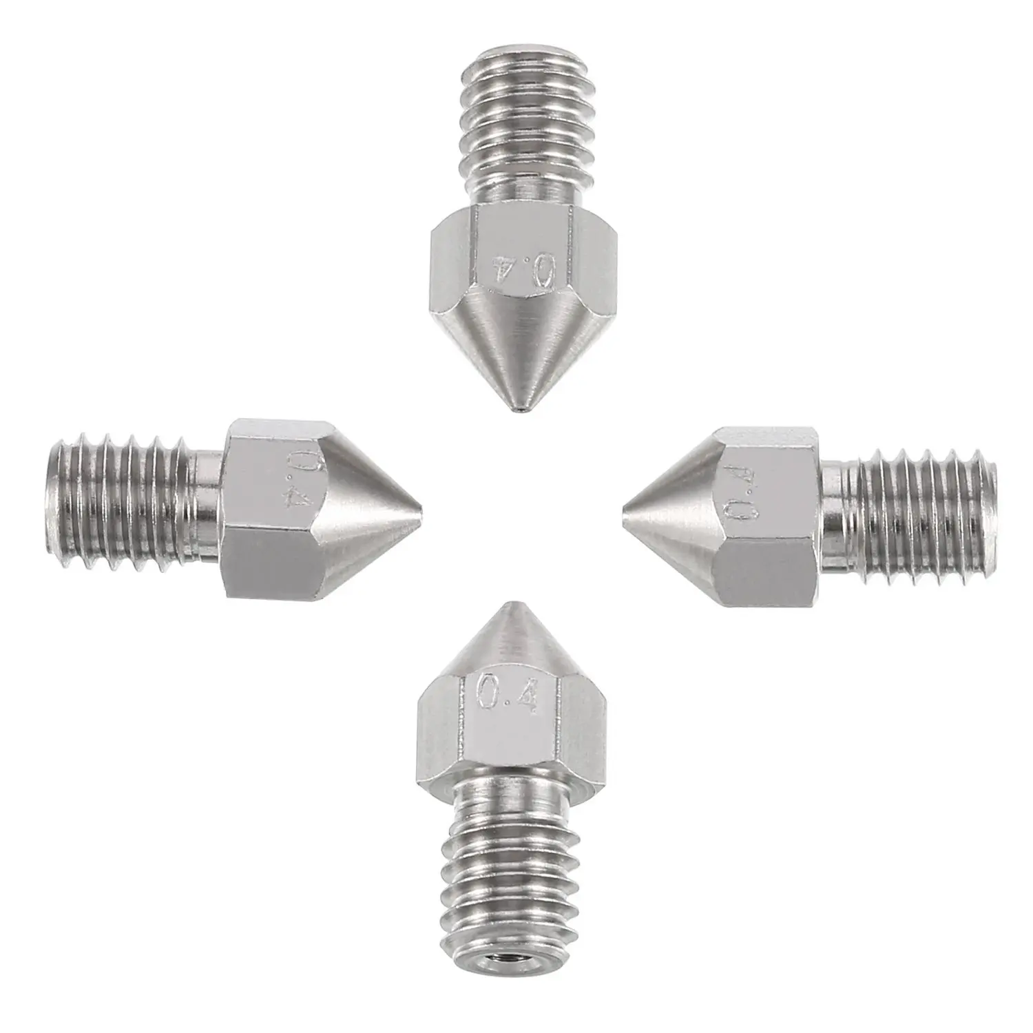 8 шт 0,4 мм 3d принтер экструдер M6 сопло из нержавеющей стали печатающая головка для 1,75 мм MK8 3d принтер