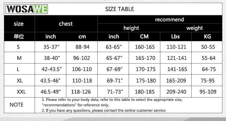 

WOSAWE Autumn Men's Cycling Jacket Mountain downhill Windproof Riding Jacket MTB road coat Cycling Chothing