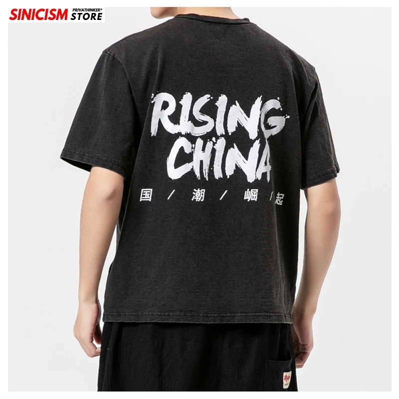 Sinicism Store 2020 мужские футболки с круглым вырезом и буквенным принтом летние