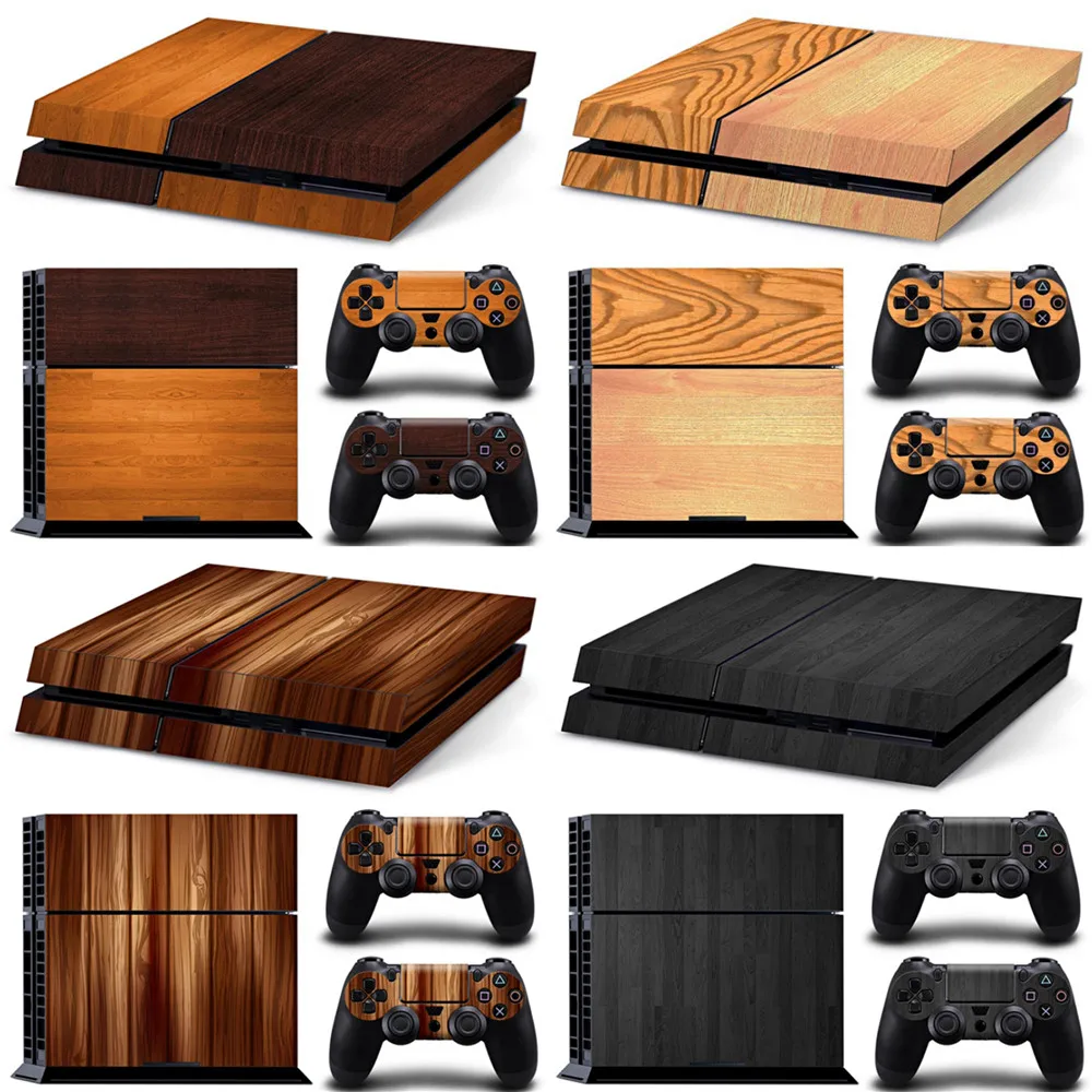 

FOR ps4 decal New Arrival wood designs PS4 Skin Sticker For PS4 Console Controller PS4 Stickers Decal