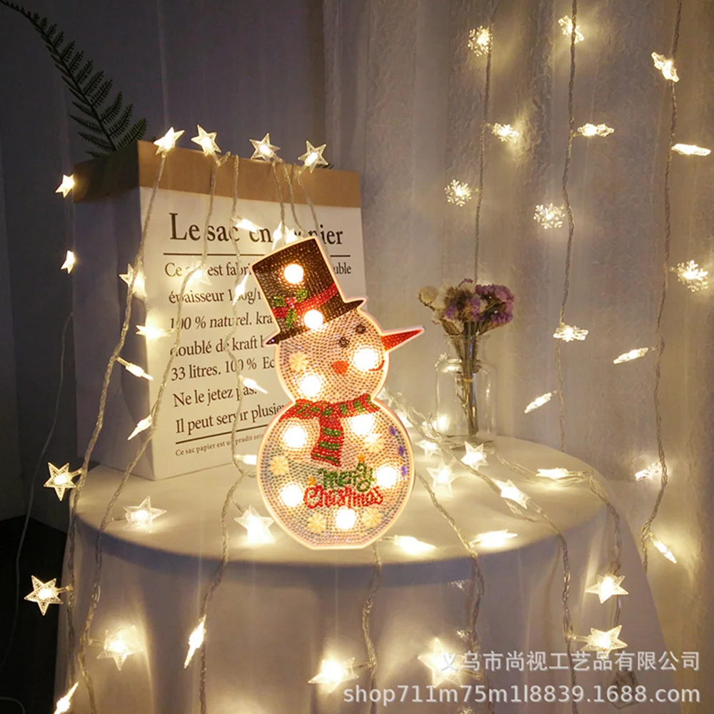 Горячая 5d Diy Led алмазная живопись мультфильм животных Единорог ночной Светильник круглая дрель прикроватная Украшение Вышивка коробка кристалл