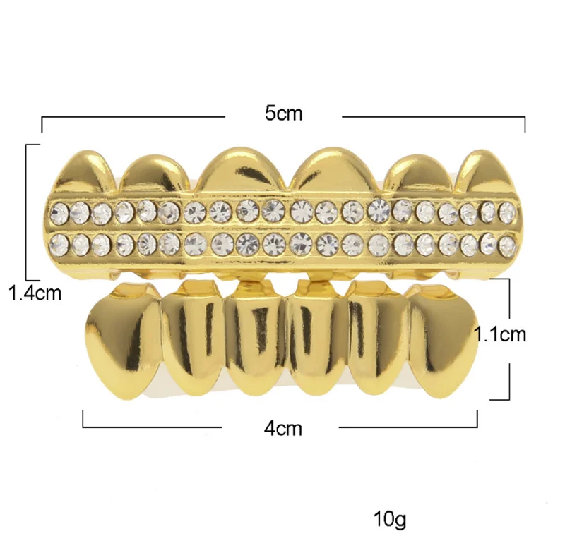 Хип-хоп кубические циркониевые Зубные коронки верхние и нижние грили зубные рот