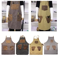 professional hairdressing barber apron cape hairstylist gown with pockets leather material hairdressing shawl