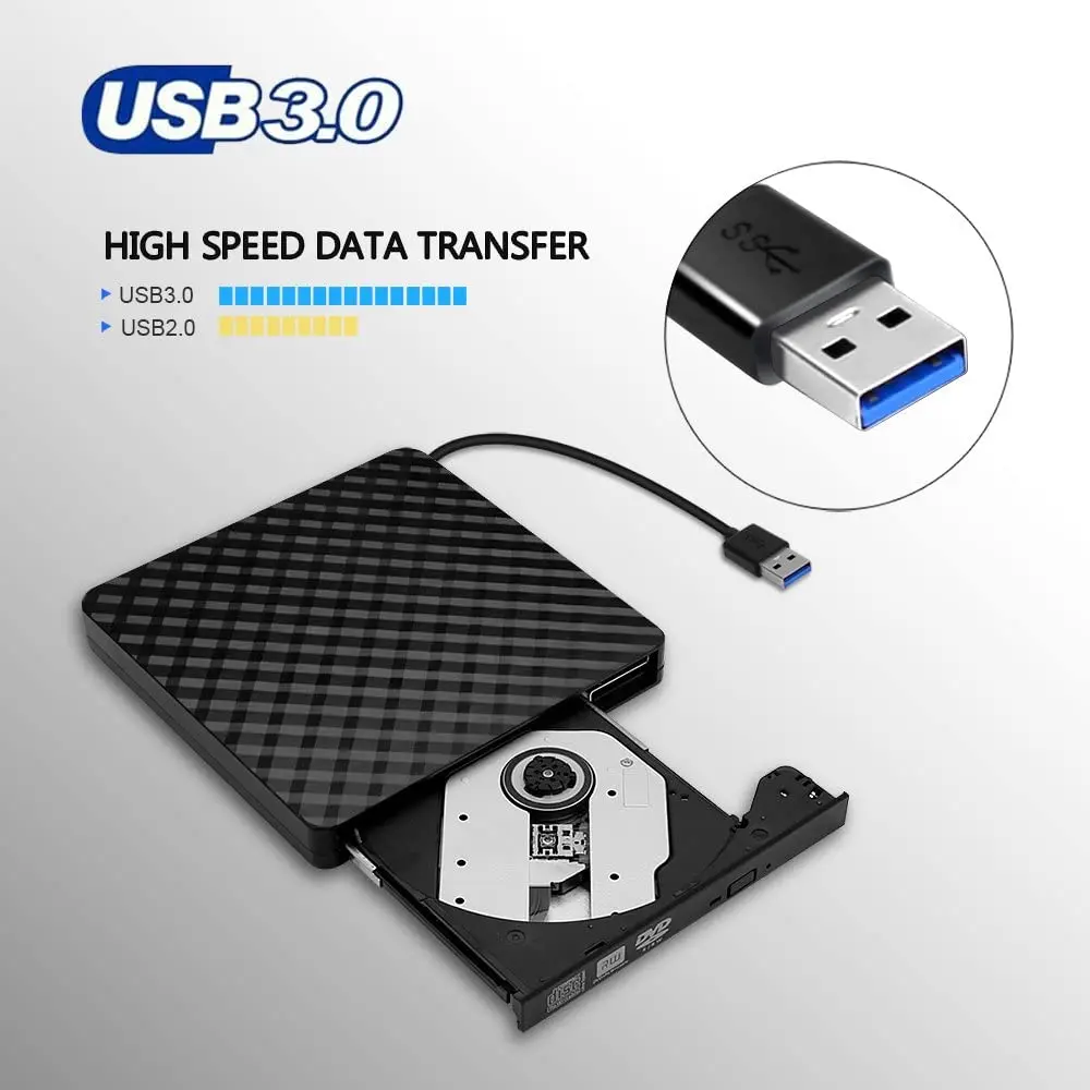 Новый домашний внешний usb 3.0 DVDRW привод 8X ультратонкий DVD CD ридер для ПК