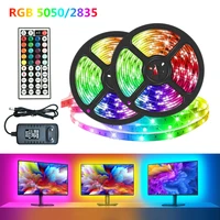 led strip light rgb5050 tape waterproof ribbon flexible smd 2835 luces lamp bedroom decoration infrared remote control for party