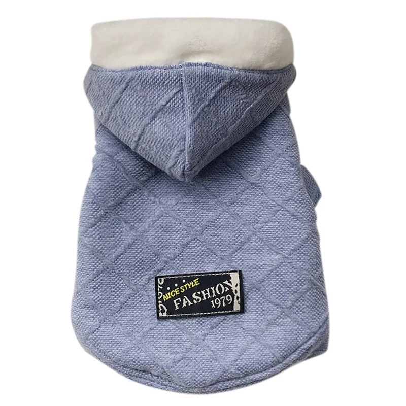 light blue Зимняя куртка для собак Одежда для собаки из флиса костюм для животных для собак Щенок куртка с капюшоном Чихуахуа Йорк одежда для французских бульдогов - Цвет: light blue