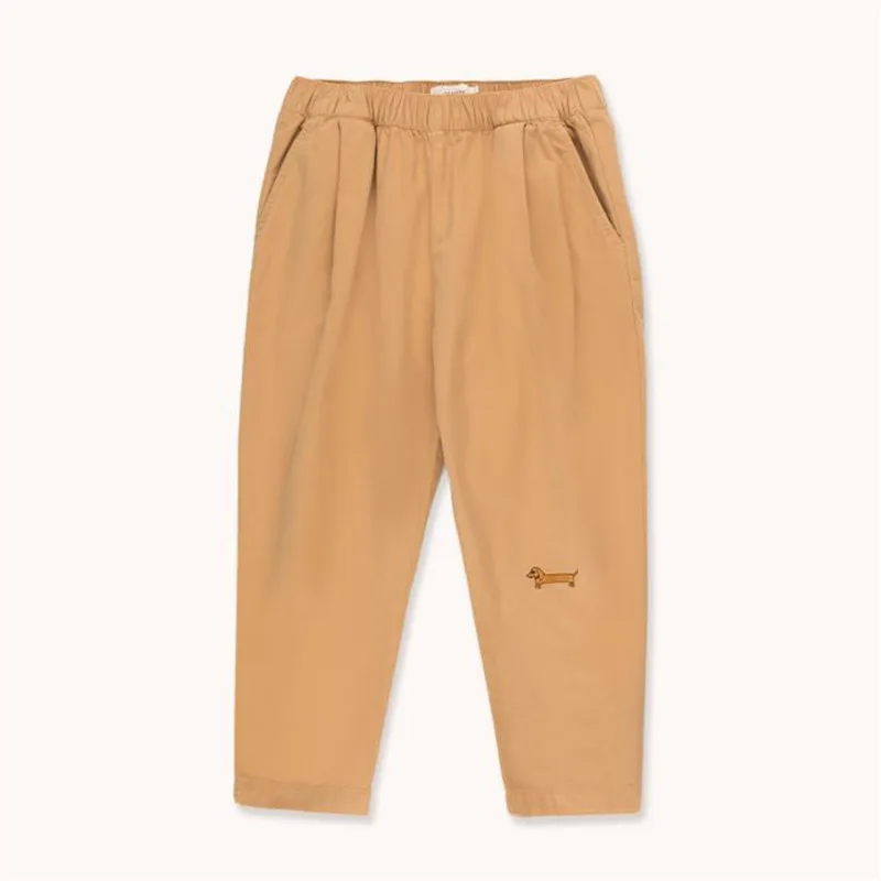 

2020TC The Same Paragraph Embroidered Woven Trousers Shorts Overalls Children Casual Sports Pants Solid Color Harem Pants