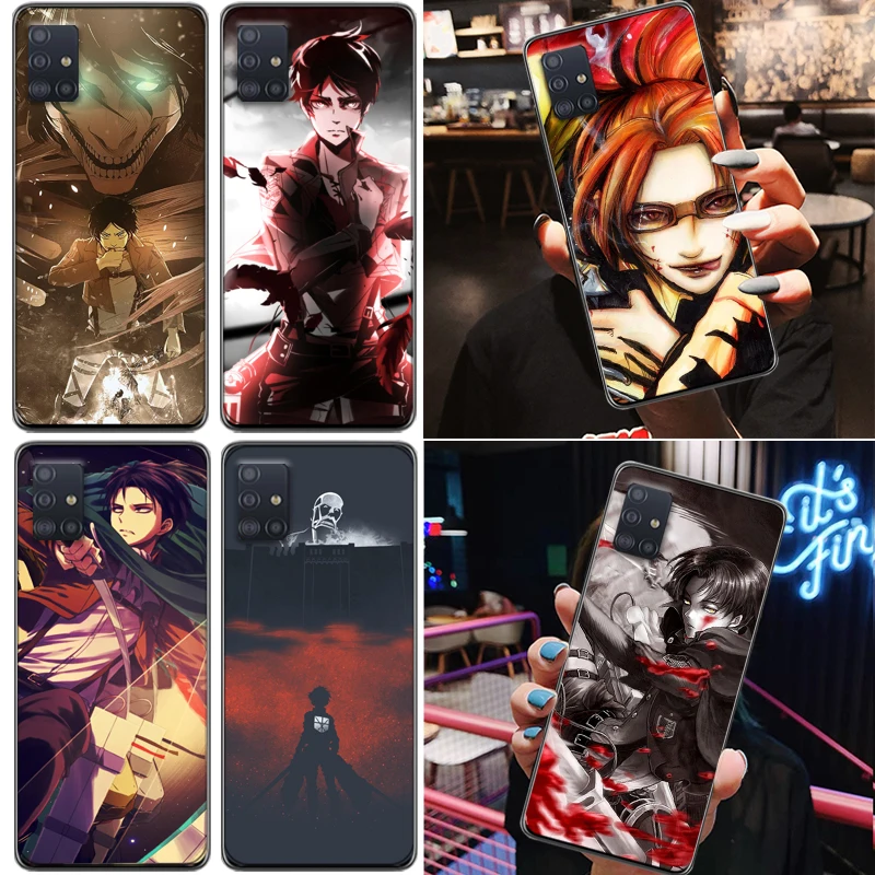 

Attack On Titan Armin Arlert Levi Mikasa Ackerman Eren Jager Phone Case For Samsung Galaxy A71 A51 4G 5G A31 A21 Soft TPU