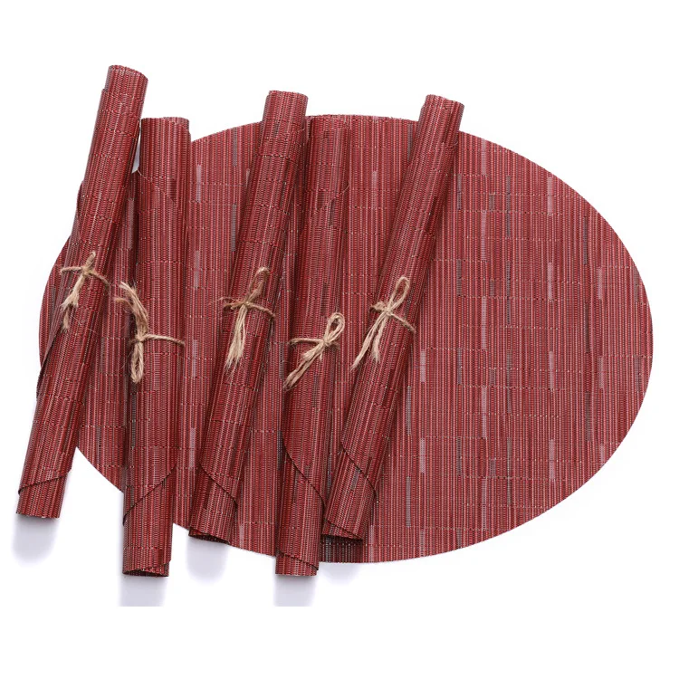 Nordic бамбуковый узор теслиновая Non slip с защитой от ожогов Овальный Обеденный