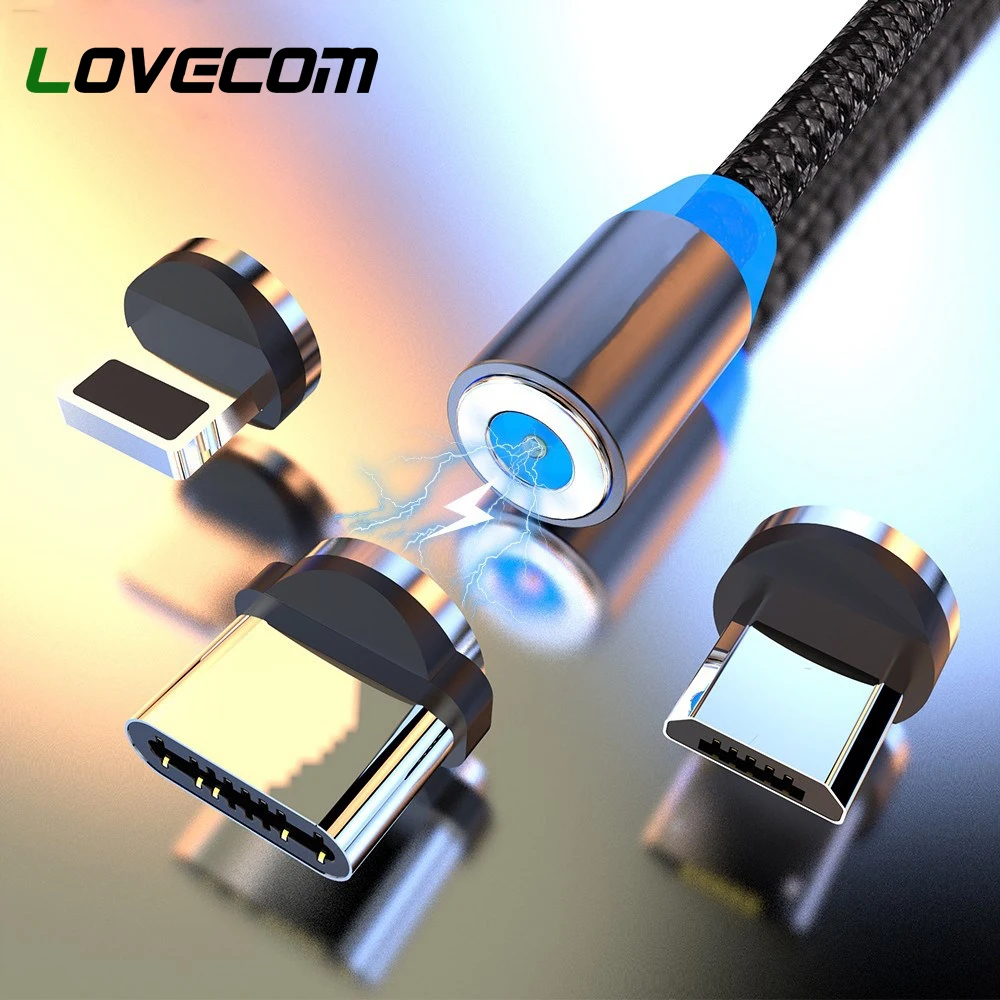 Магнитный кабель Micro USB Type C LOVECOM 1 м быстрая зарядка адаптер зарядное устройство