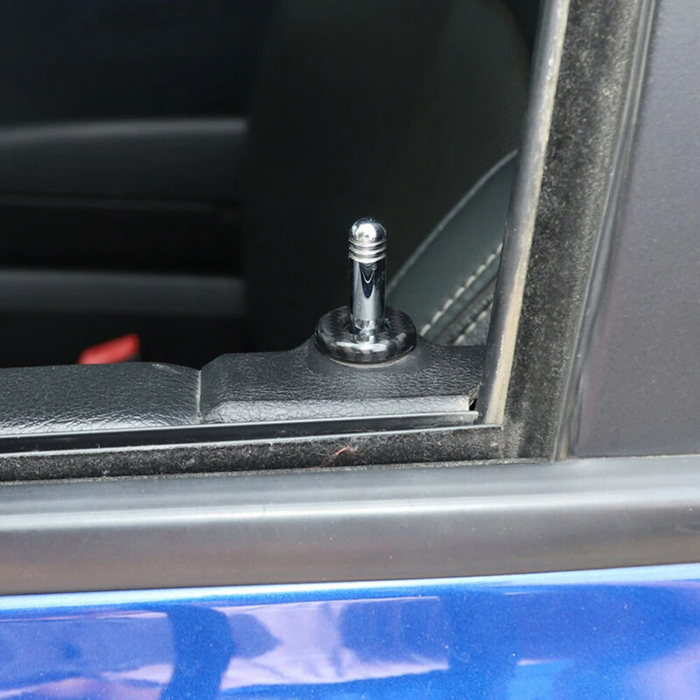 

DIY Door Lock Pin Cover For Dodge RAM 1500 2010-2020 Trim ABS Black Practical