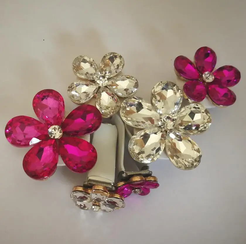 JOORMOM 10 шт./компл. DIY три с украшением в виде кристаллов форме цветка автомобильную