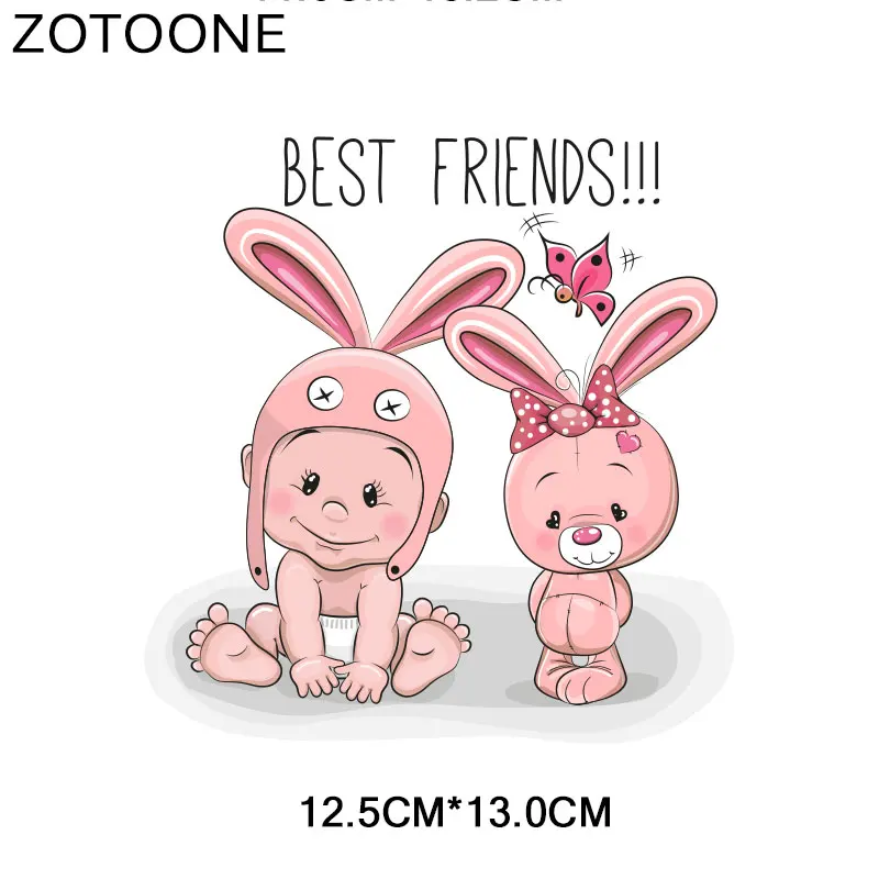 ZT1614 ZOTOONE Мультяшные наклейки с животными для железной передачи одежды DIY аксессуары футболки Платья моющиеся теплопередачи H - Цвет: ZT1614