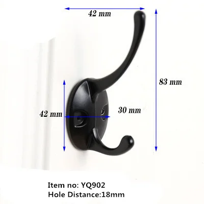 

Дверные крючки алюминиевые 2 штуки черный/золотой хром
