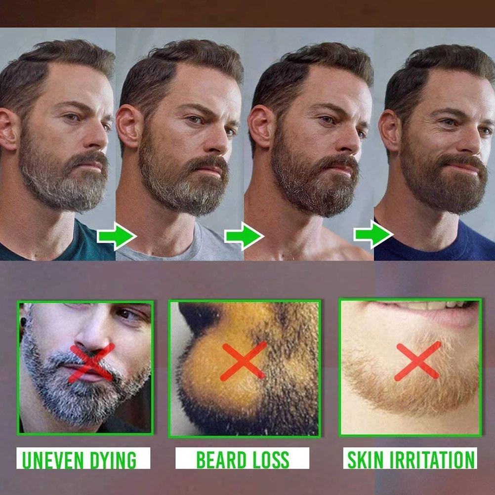

New Beard Dye Tint Cream Mustache Hair Coloring Beard Blackening Shampoo Natuurlijke Zwarte Shampoo Voor Baard Hair Dye