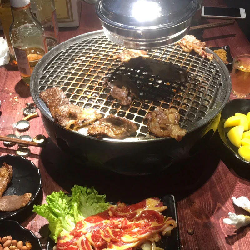 Barbecue stainless steel copper thickened grill pan carbon fire household commercial Korean BBQ plate honeycomb barking dish | Дом и сад
