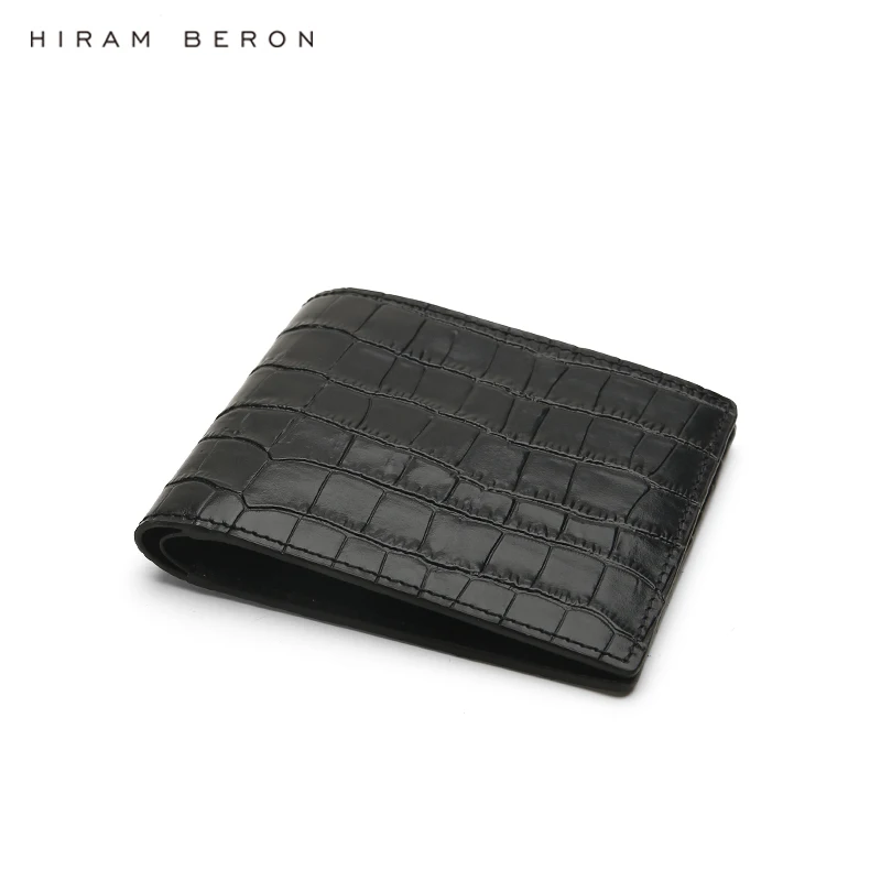 Индивидуальный кошелек Hiram Beron из итальянской крокодиловой кожи мужской