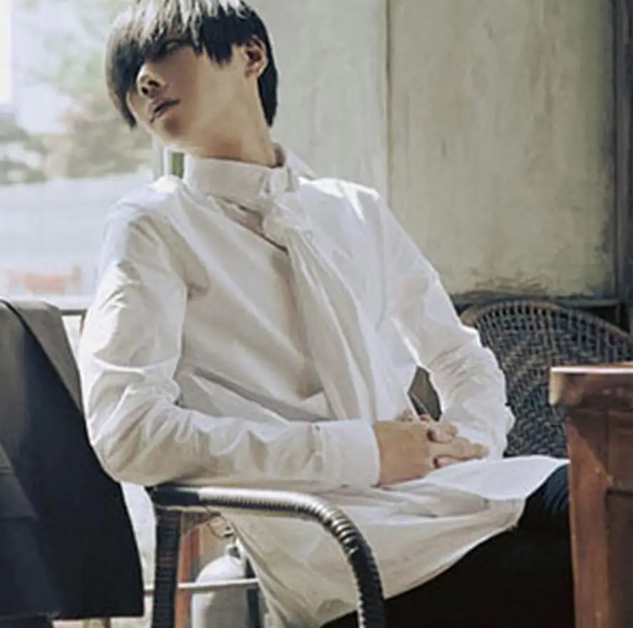 

Size Clothing Lager Free Shipping Men 's New Korean Long - Sleeved Shirt / S-3xl